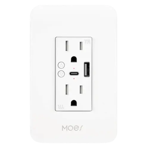 Moes Smart WiFi 2 USB Wall Outlet